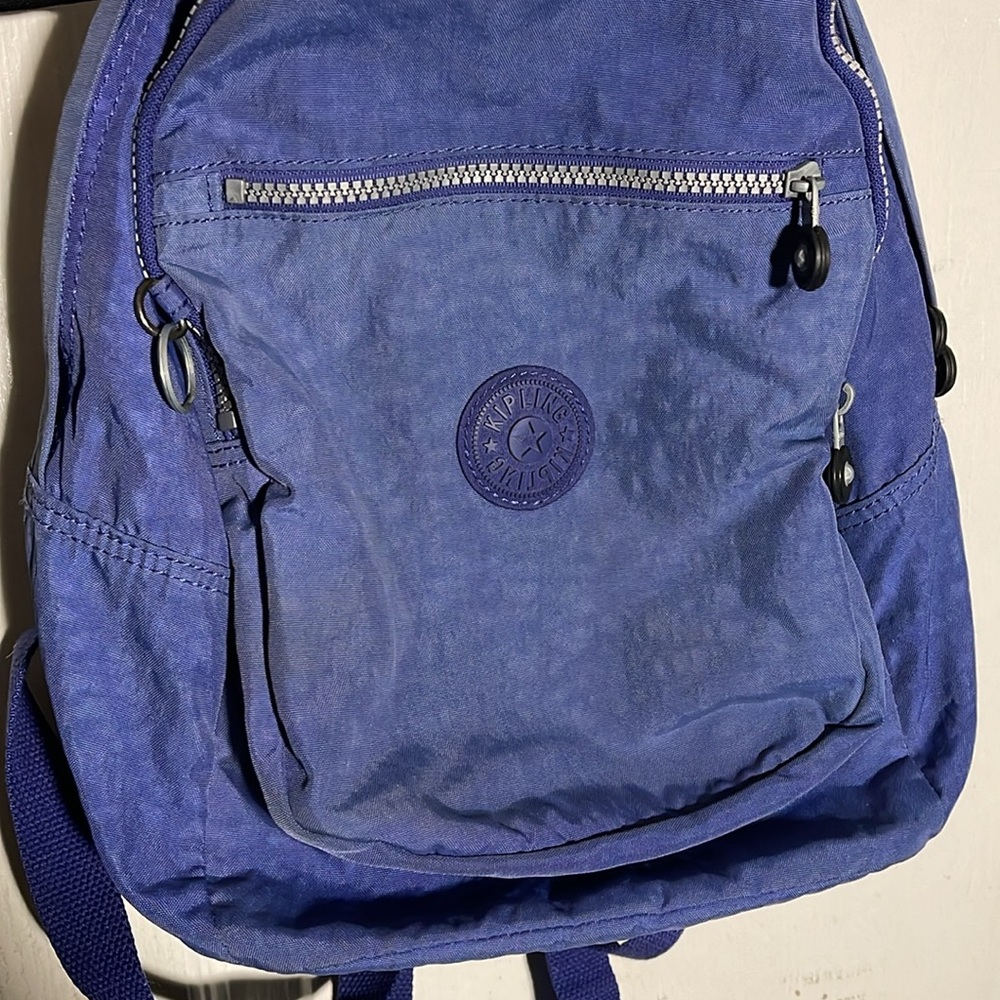 Kipling Small Backpack Multiple Zipper Pockets Pu… - image 4